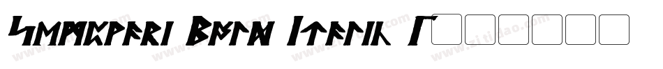 Semphari Bold Italic 1字体转换